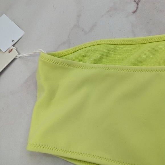 Good American Swim Top Women Green Key Lime Scuba One Shoulder Bikini - Picture 7 of 12